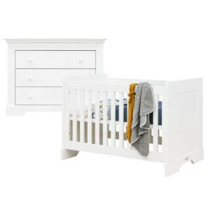 2-delige babykamer Wit MDF van Bopita