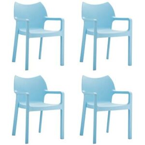 Dining stoel Blauw Polyester van 24Designs