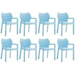 Dining stoel Blauw Polyester van 24Designs