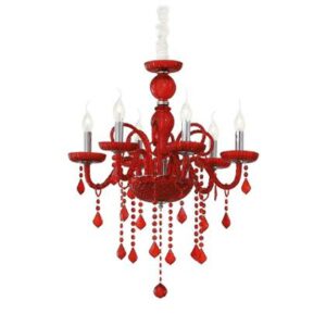 Hanglampen Rood Metaal van Ideal Lux
