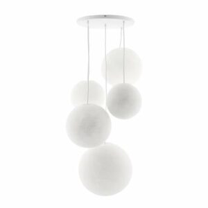 Hanglampen Wit Polyester van Cotton Ball Lights