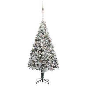 Verlichte kerstboom Goud Staal van vidaXL
