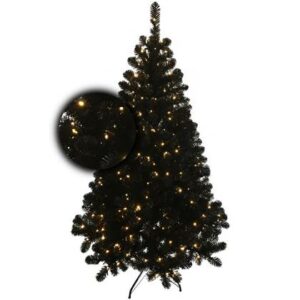 Verlichte kerstboom Zwart Kunststof van Excellent Trees