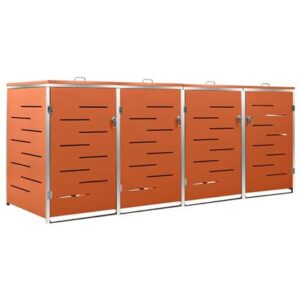 Voedselcontainer Oranje RVS van vidaXL