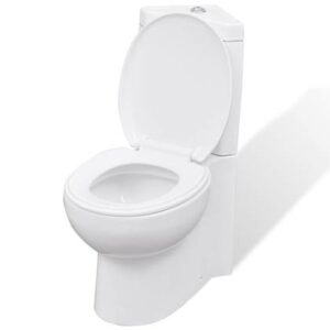 Vrijstaand toilet Wit Keramiek van vidaXL