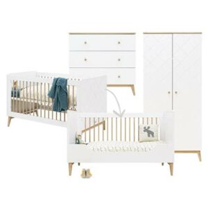 3-delige babykamer Wit Hout