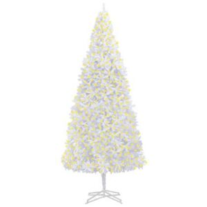 Verlichte kerstboom Wit Staal van vidaXL